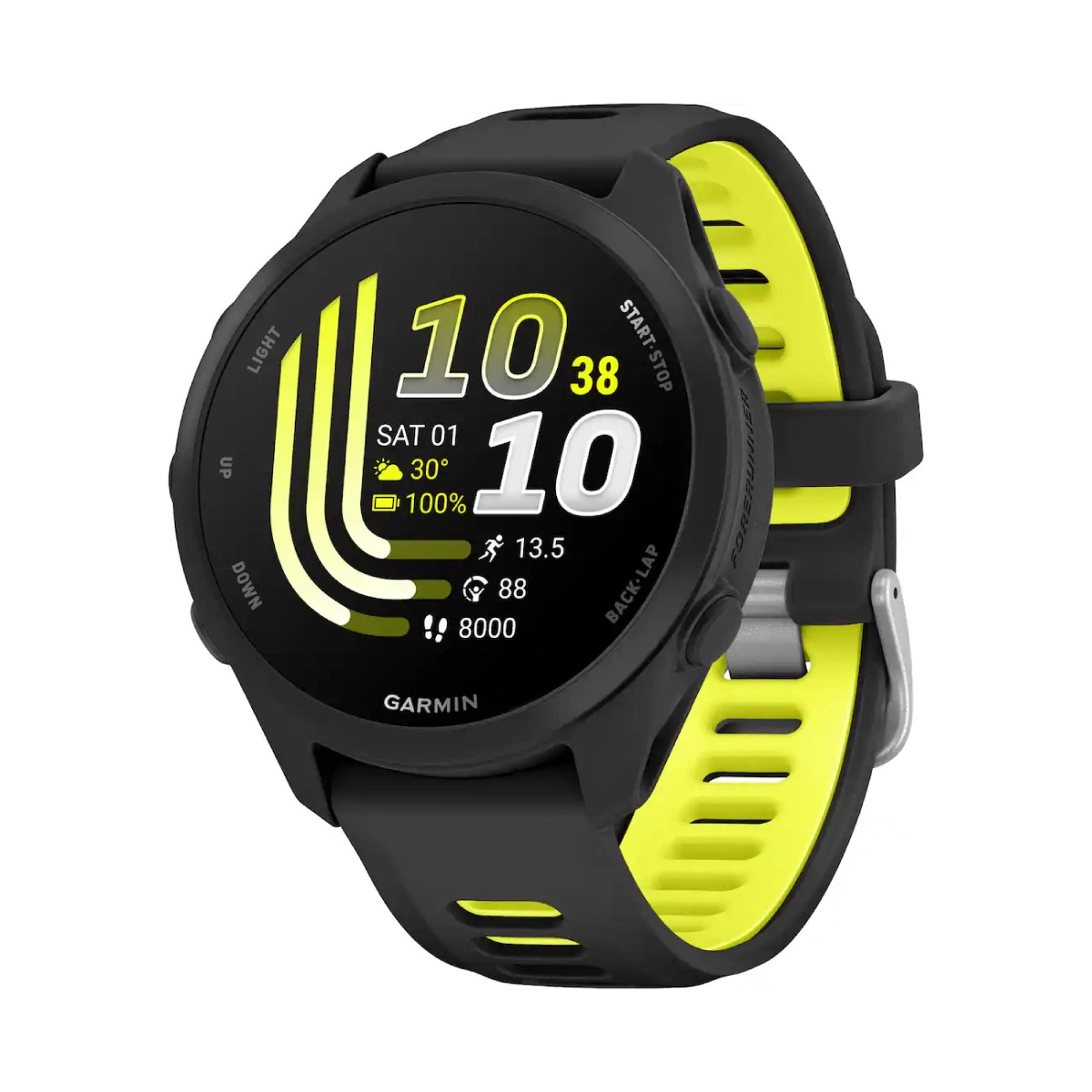 Smartwatch Garmin Forerunner 170 Music/ 43 mm/ Black/ Amp Yellow