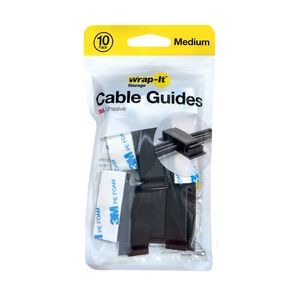Guía para Cables Wrap-It/ 10 Unidades/ Negro