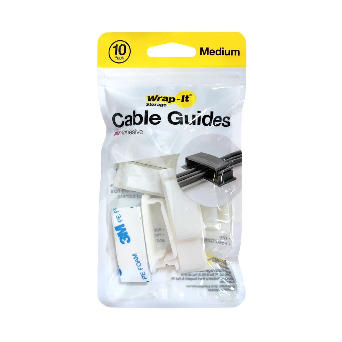 Guía para Cables Wrap-It/ 10 Unidades/ Blanco