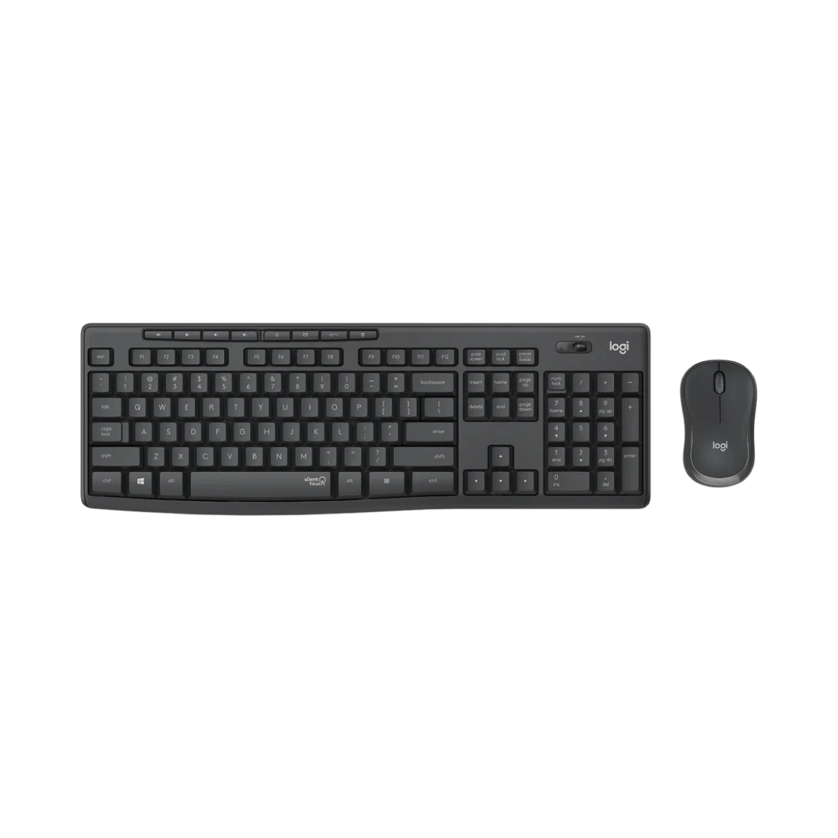 Teclado Logitech/ Combo Teclado SilentTouch + Mouse/ Inalámbrico/ Negro
