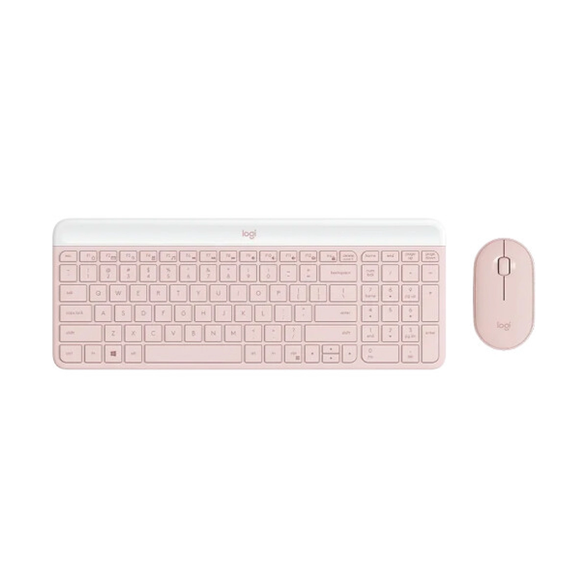 Teclado Logitech/ Combo Slim Teclado Español + Mouse/ Inalámbrico/ Rosado