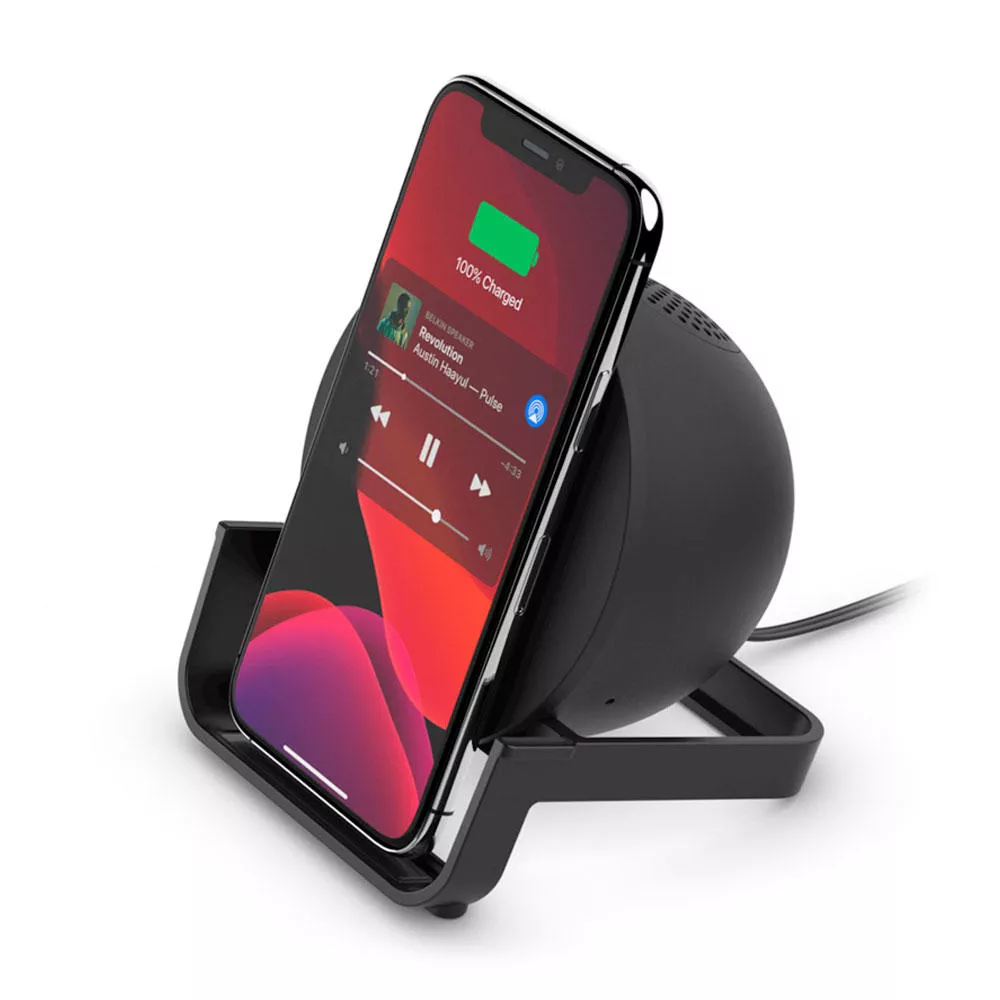 Cargador Inalámbrico Belkin 10W + Altavoz Negro