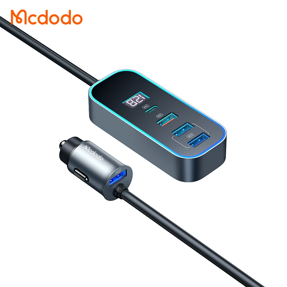 Adaptador para Carro Mcdodo/ Alámbrico/ 107W/ Negro