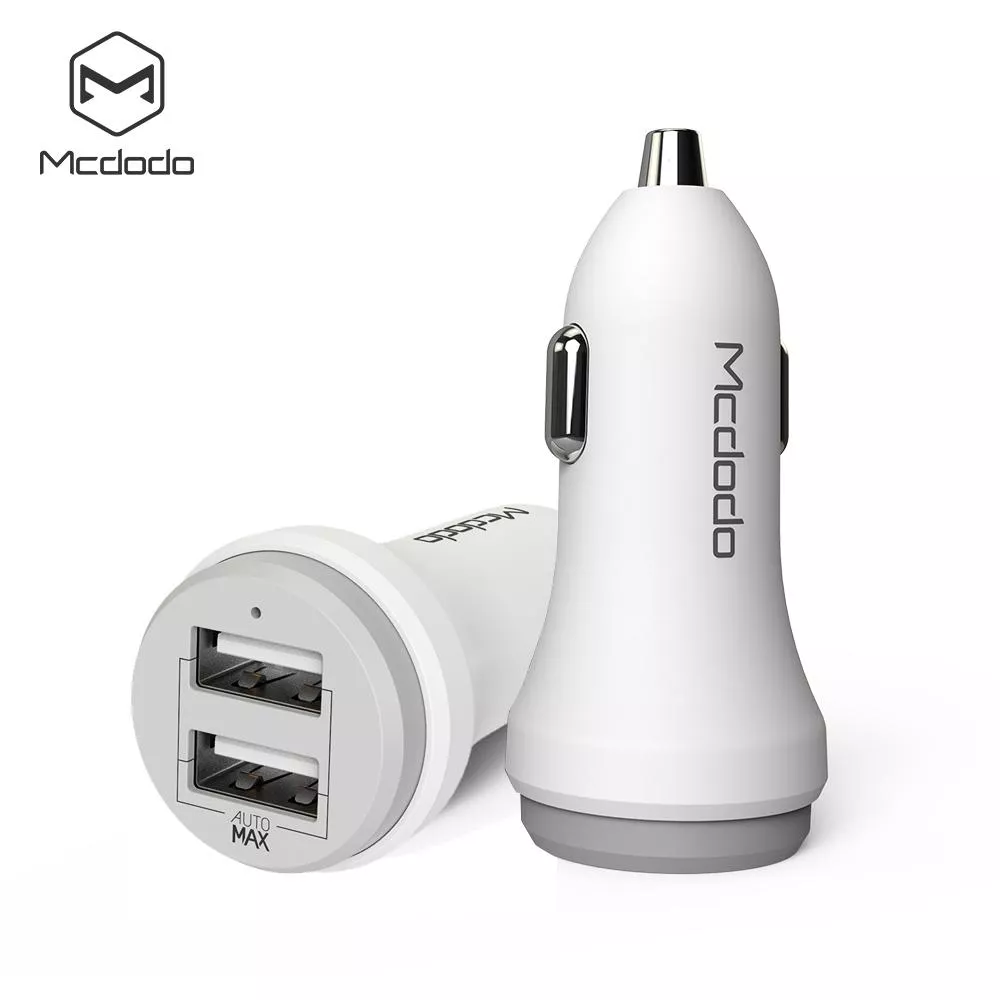 Cargador para Carro Mcdodo Dual Tipo USB Blanco/ CC-3830