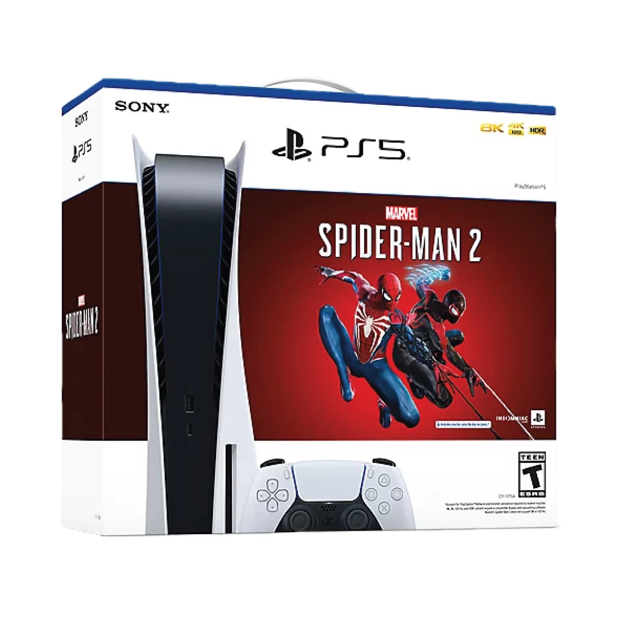 Consola PlayStation 5/ 825GB/ Bundle Marvel’s Spider-Man 2/ Blanca