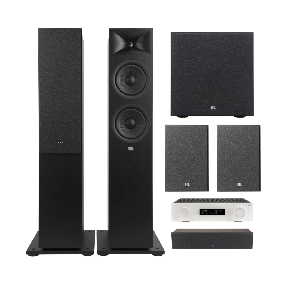 Combo JBL AVR/ 310WHT/ 5.1 BLK (240)/Negro