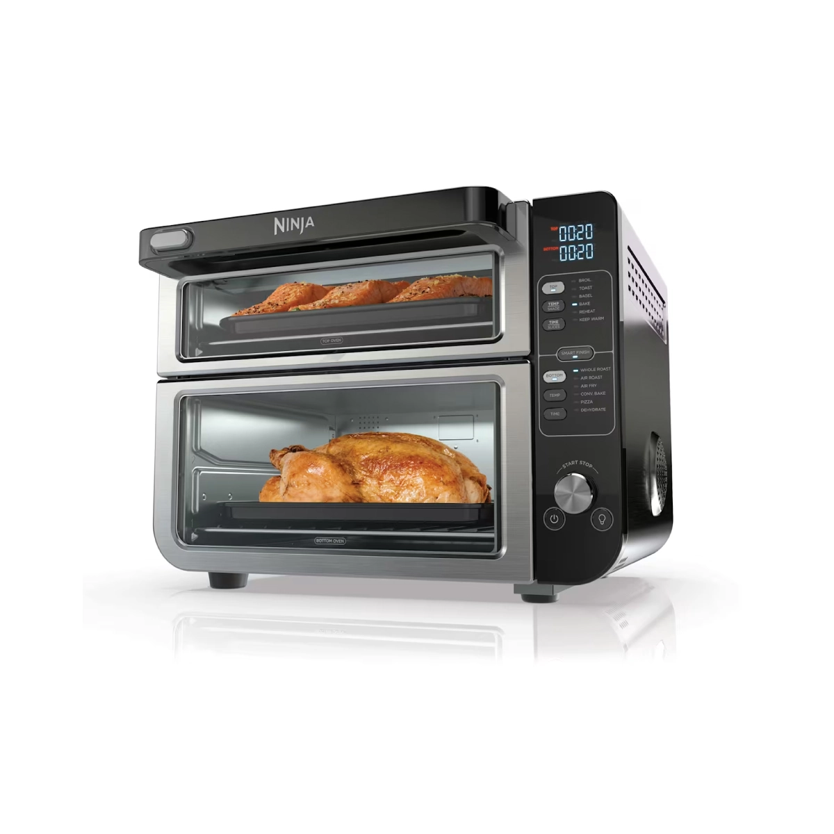 Doble Horno Ninja/ FlexDoor/ 12 Funciones/ Gris