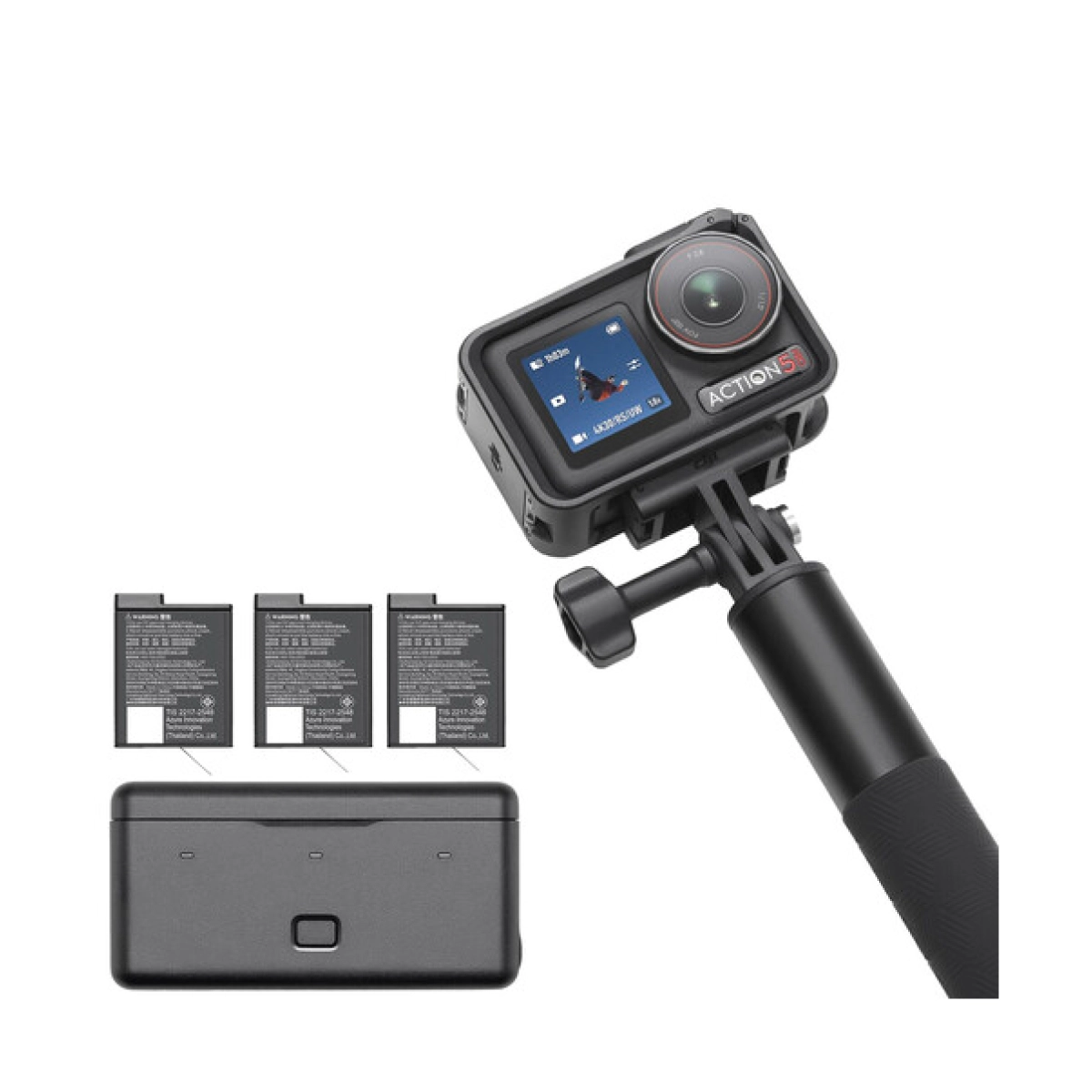 Cámara DJI/ Osmo Action 5 Pro Adventure Combo/ Negra