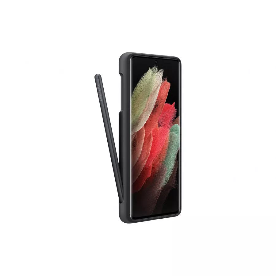 Cobertor Samsung S21 Ultra con SPen Silicon Negro