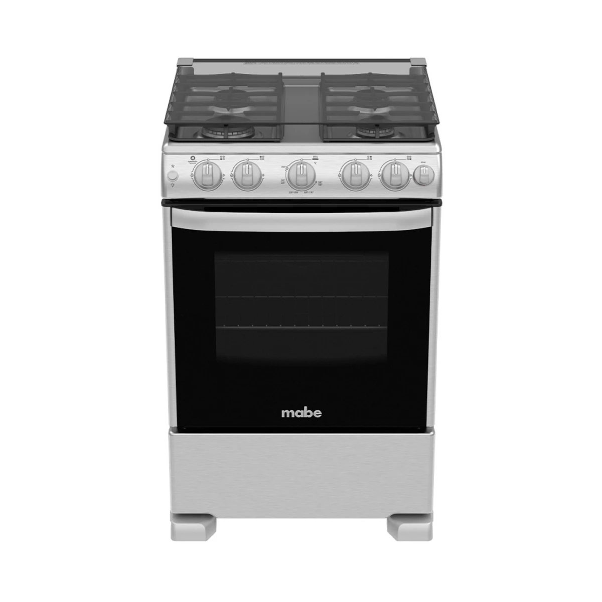 Estufa de Gas mabe/ 24"/ Con Tapadera de Vidrio/ Gris
