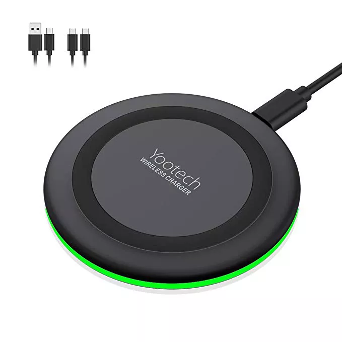 Cargador Inalámbrico Yootech Pad Negro/  F500-WIRELESS-BLACK