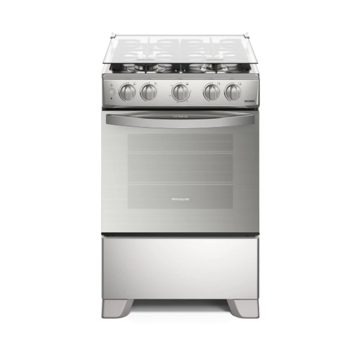 Estufa de Gas Frigidaire/ 24"/ Con Tapadera de Vidrio/ Gris Espejo