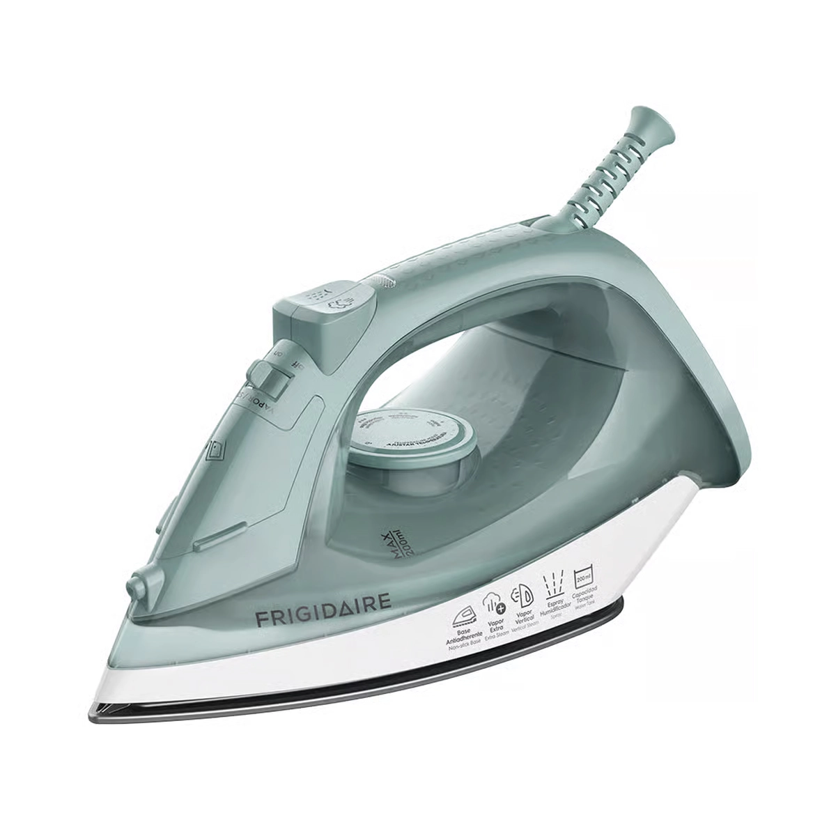 Plancha de Ropa Frigidaire/ Antiadherente/ de Vapor/ Verde