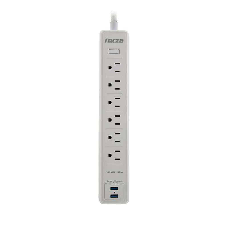 Protector de Corriente Forza 6 Salidas/ Blanco/1680W