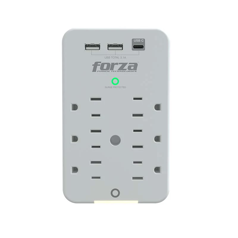 Protector de  Correinte Forza 6 Salidas/ Blanco/1875W