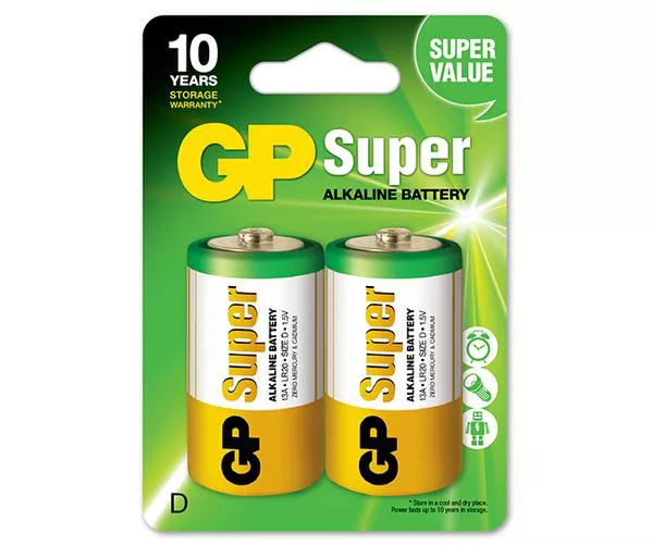 Bateria GP D SUPER ALKALINE 1.5V