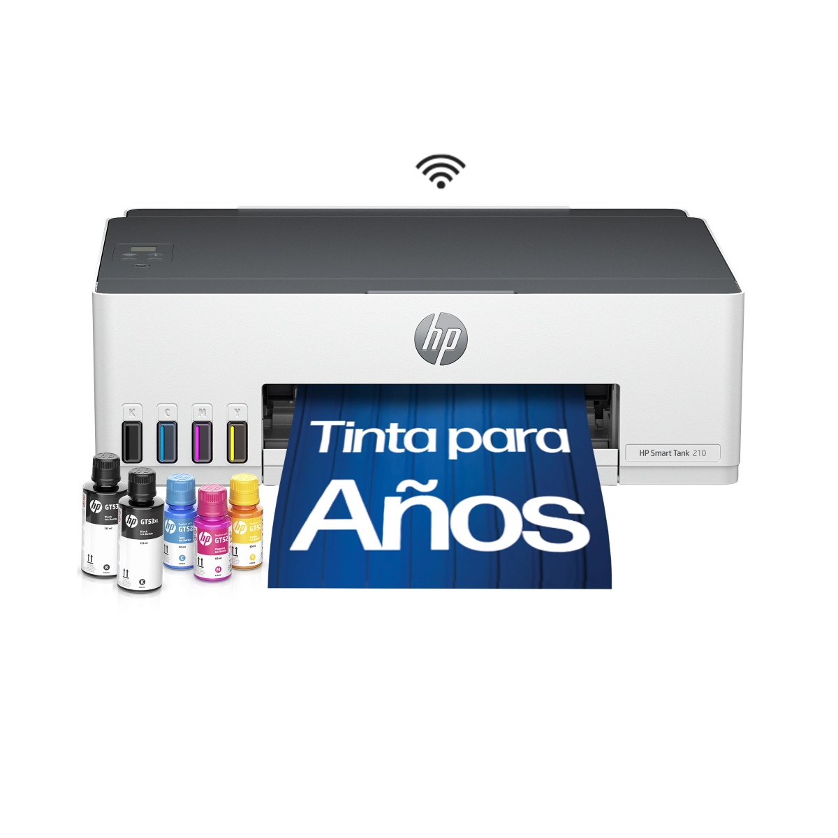 Impresora Unifuncional HP/ Smart Tank 210/ Wi-Fi/ Blanca