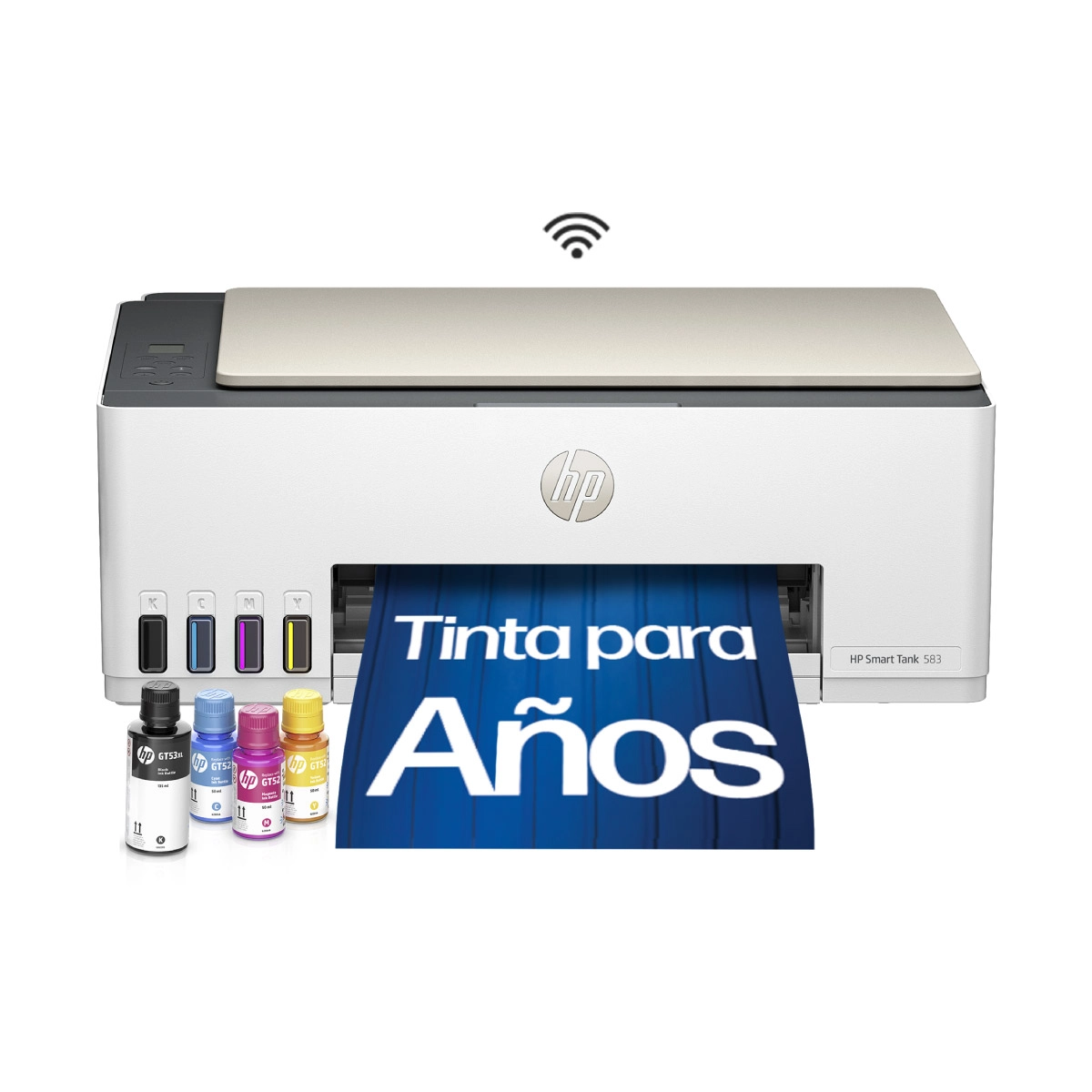 Impresora Multifuncional HP/ Smart Tank 583/Wi-Fi/ Blanco