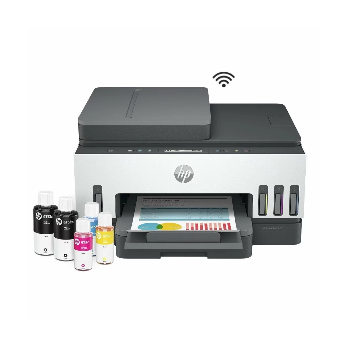 Impresora Multifuncional HP/ Smart Tank 750/ Wi-Fi/ Blanco