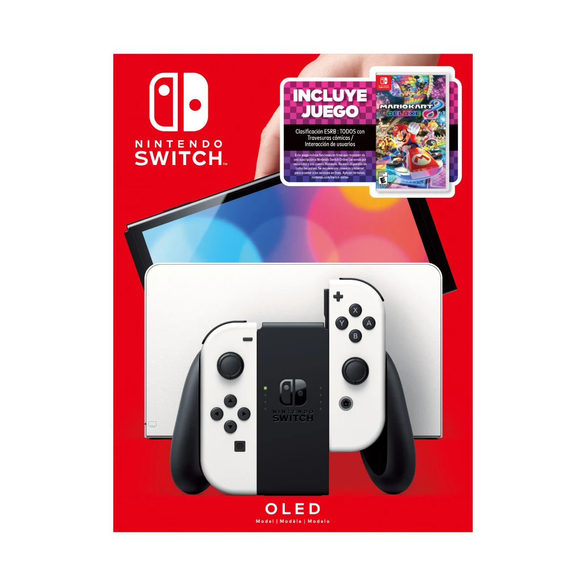 Consola Nintendo Switch OLED/ Mario Kart Bundle/ Blanco