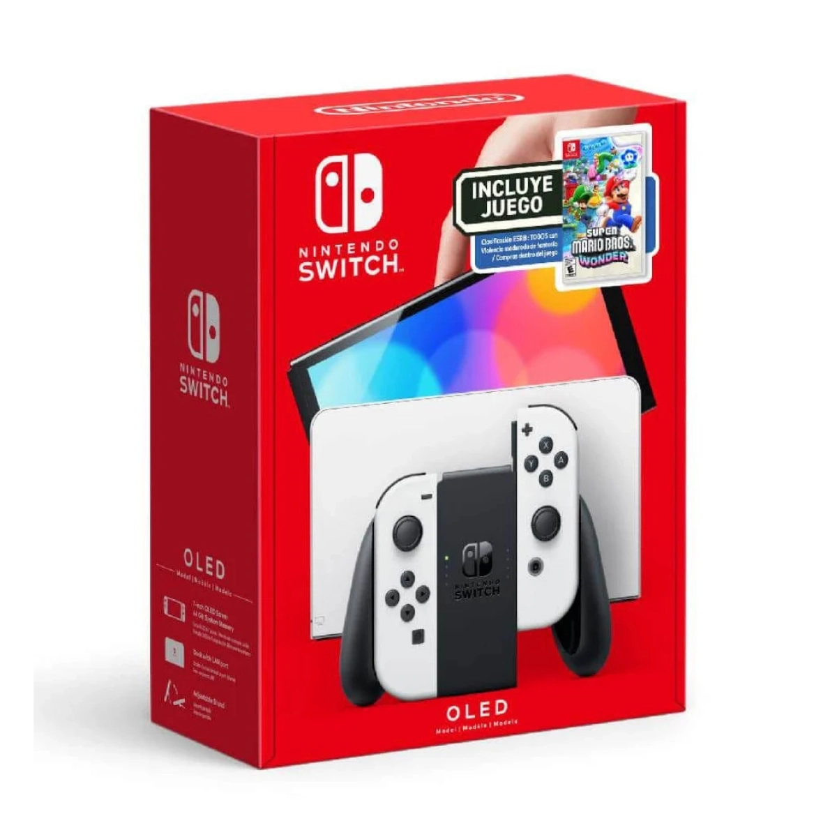 Consola Nintendo Switch OLED/ Super Mario Wonder/ Blanco
