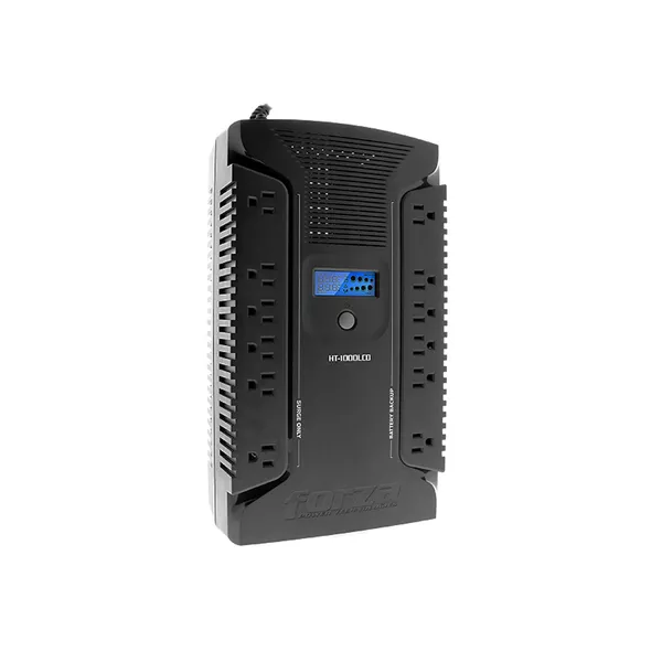 UPS Regulador Forza/ 12 Salidas/ Negro/1000VA/600W