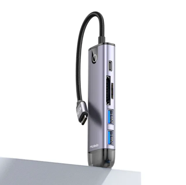 Cable Mcdodo/ USB-C Adaptador 6 en 1/ Negro