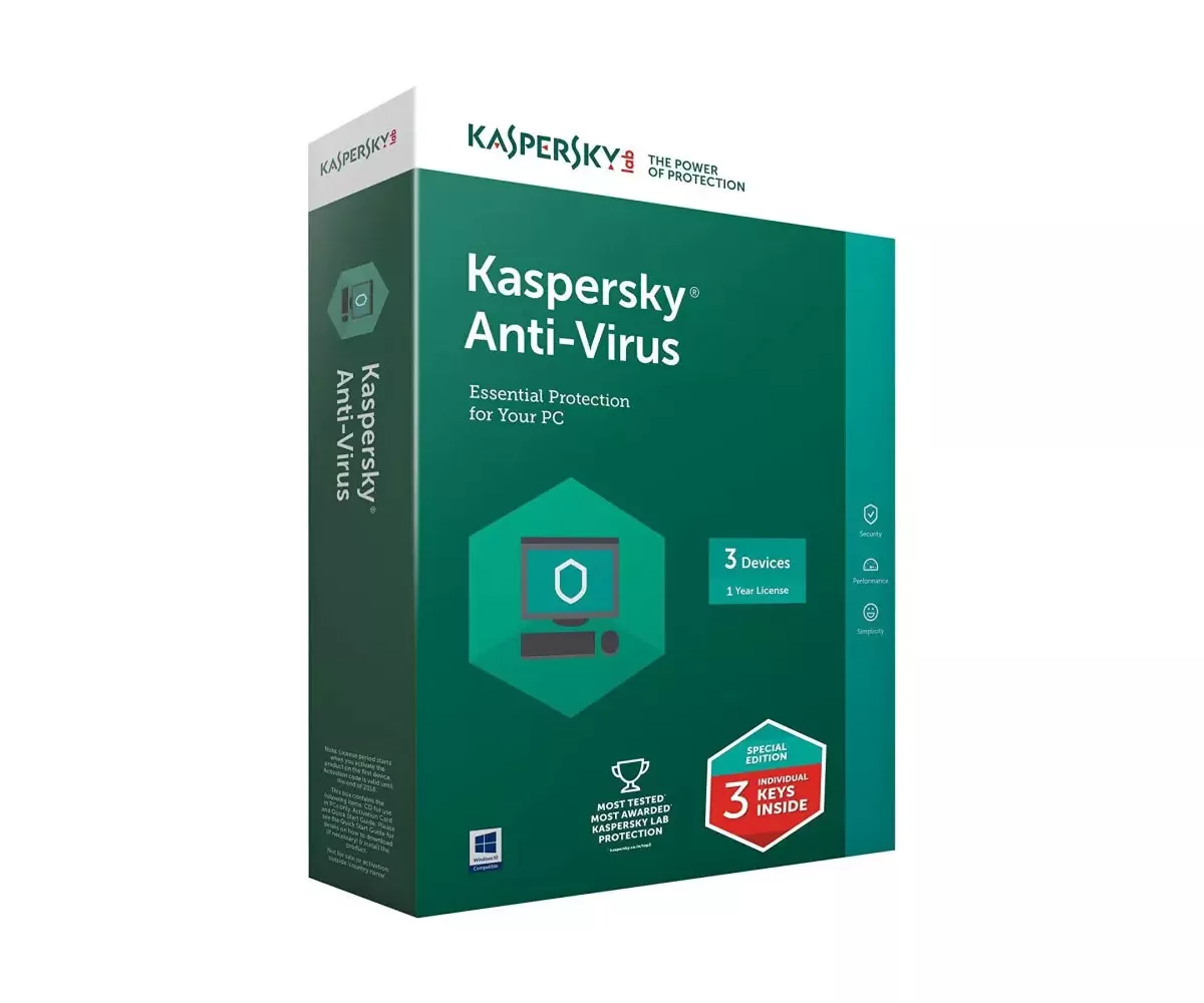 Antivirus Kaspersky para 3 Usuarios