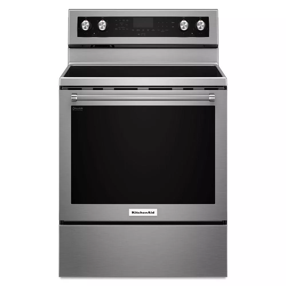 Estufa Eléctrica KitchenAid/ 30"/ de Vitrocerámica/ Gris