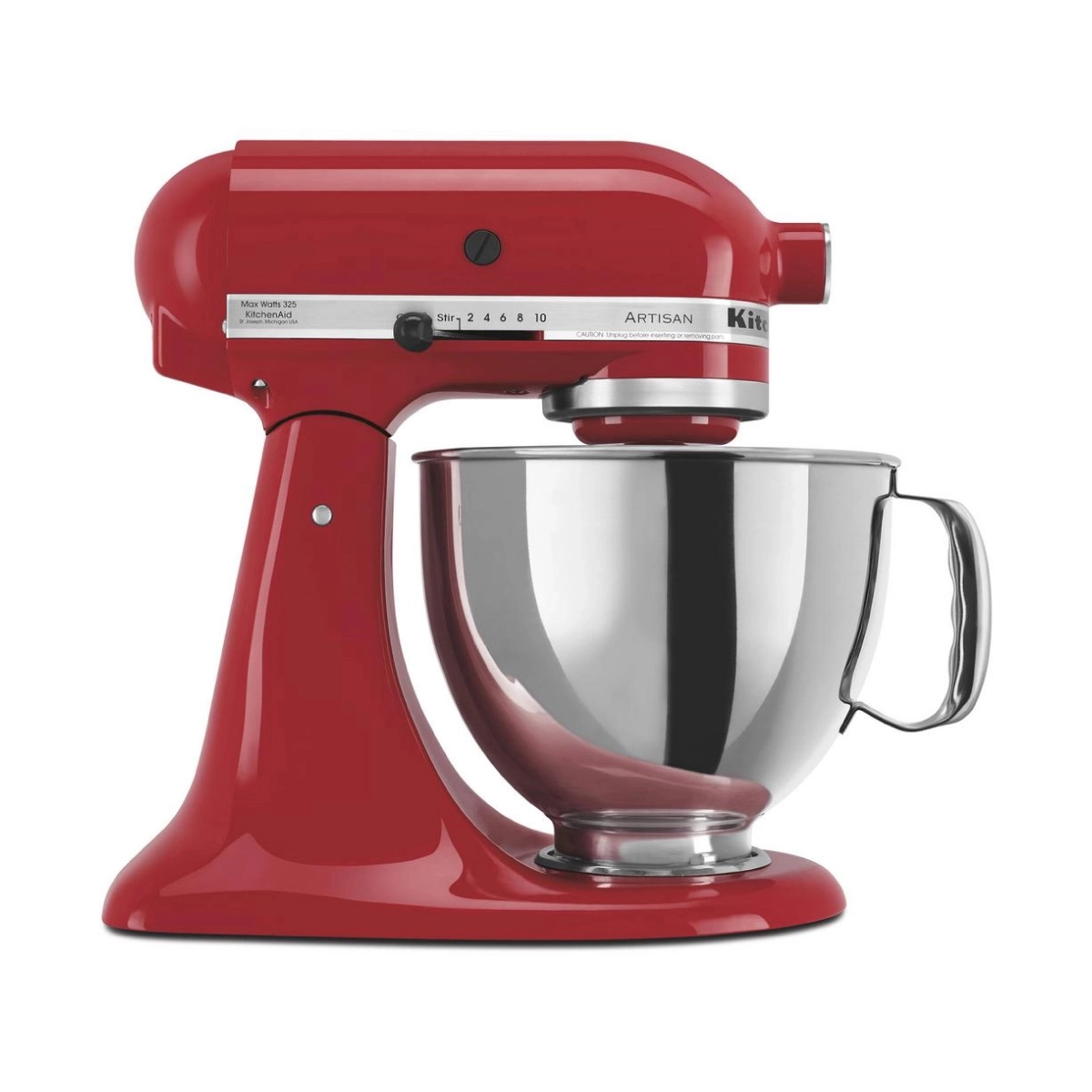 Batidora de Pedestal KitchenAid/ Artisan/ 10 Velocidades/ Roja