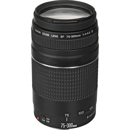 Lente Telefoto Canon/ EF 75-300mm f/4-5.6 III/ Negro