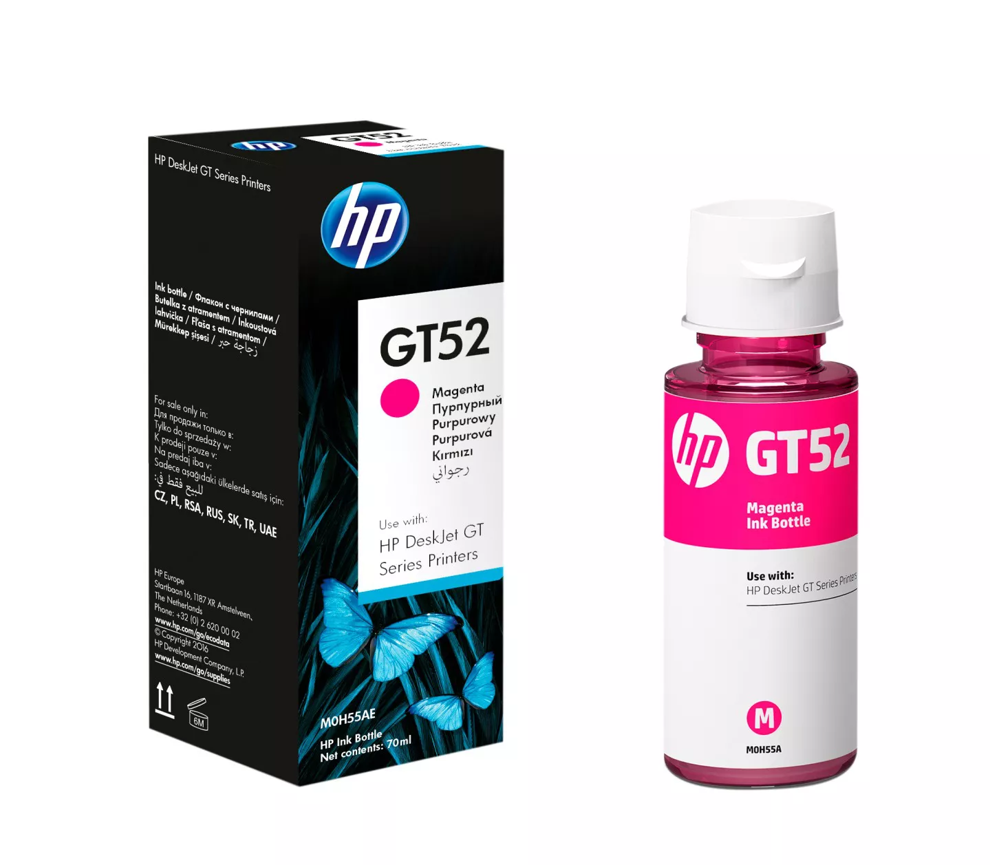 Bote de Tinta HP Magenta GT52