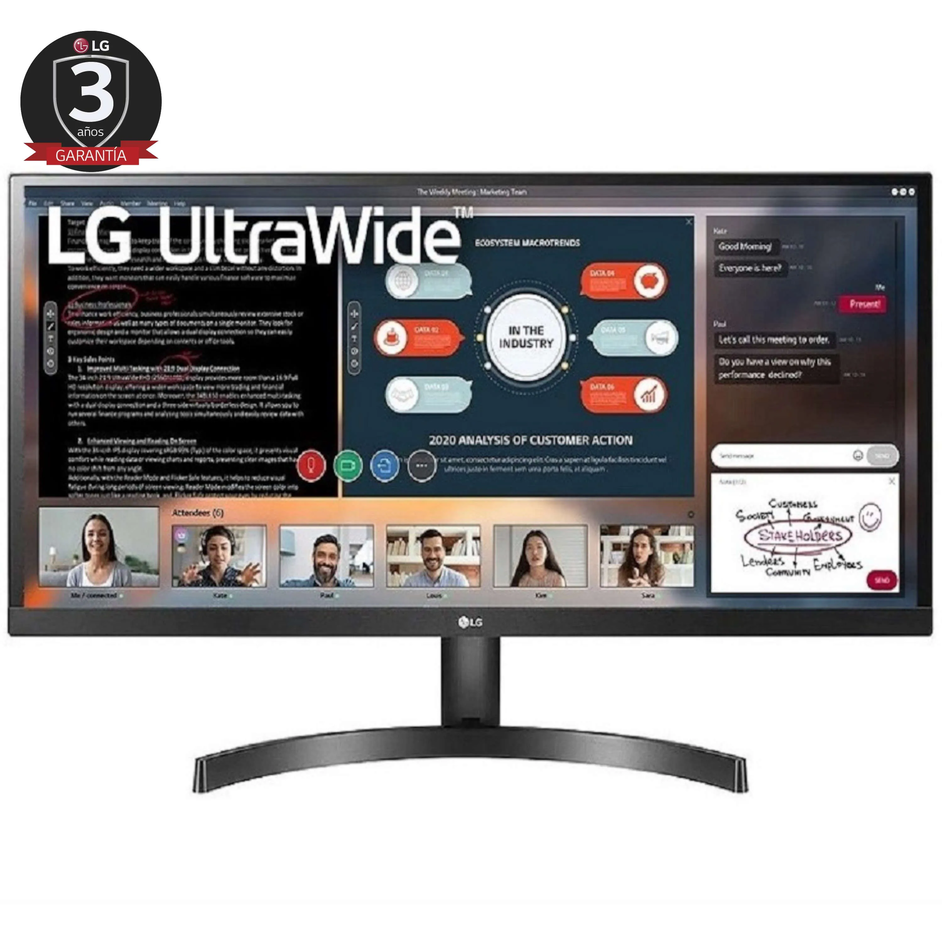 Monitor LG 29" FHD UltraWide™  AMD Radeon FreeSync™ / MONITORLG-29WL500-B