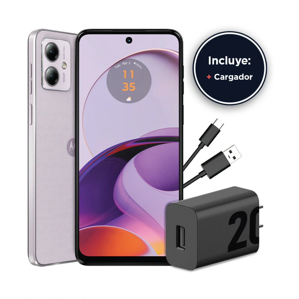 Motorola G14/ 4GB RAM/ 128GB/ Pale Lilac