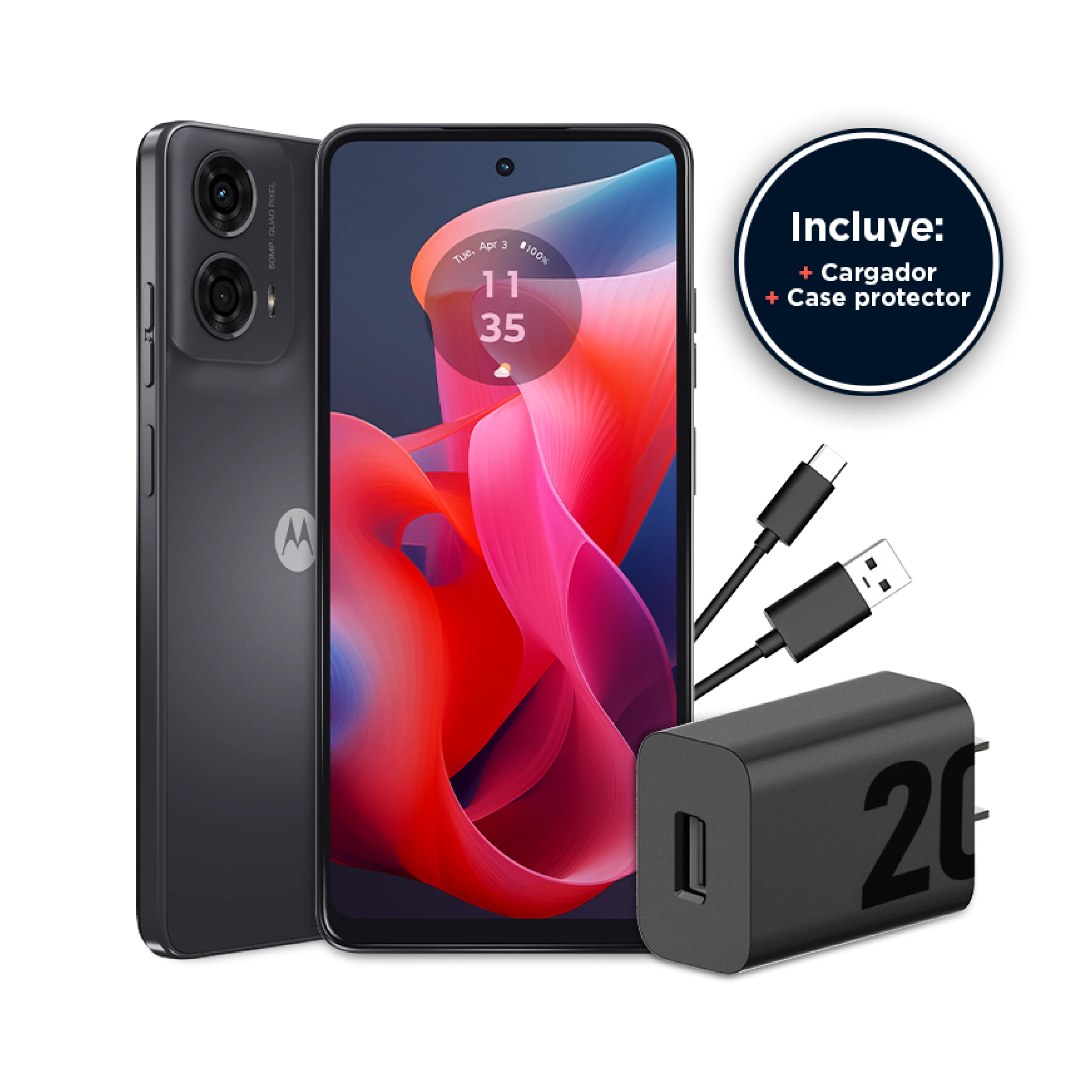 Motorola G24/ 4GB RAM/ 256GB/ Matte Charcoal
