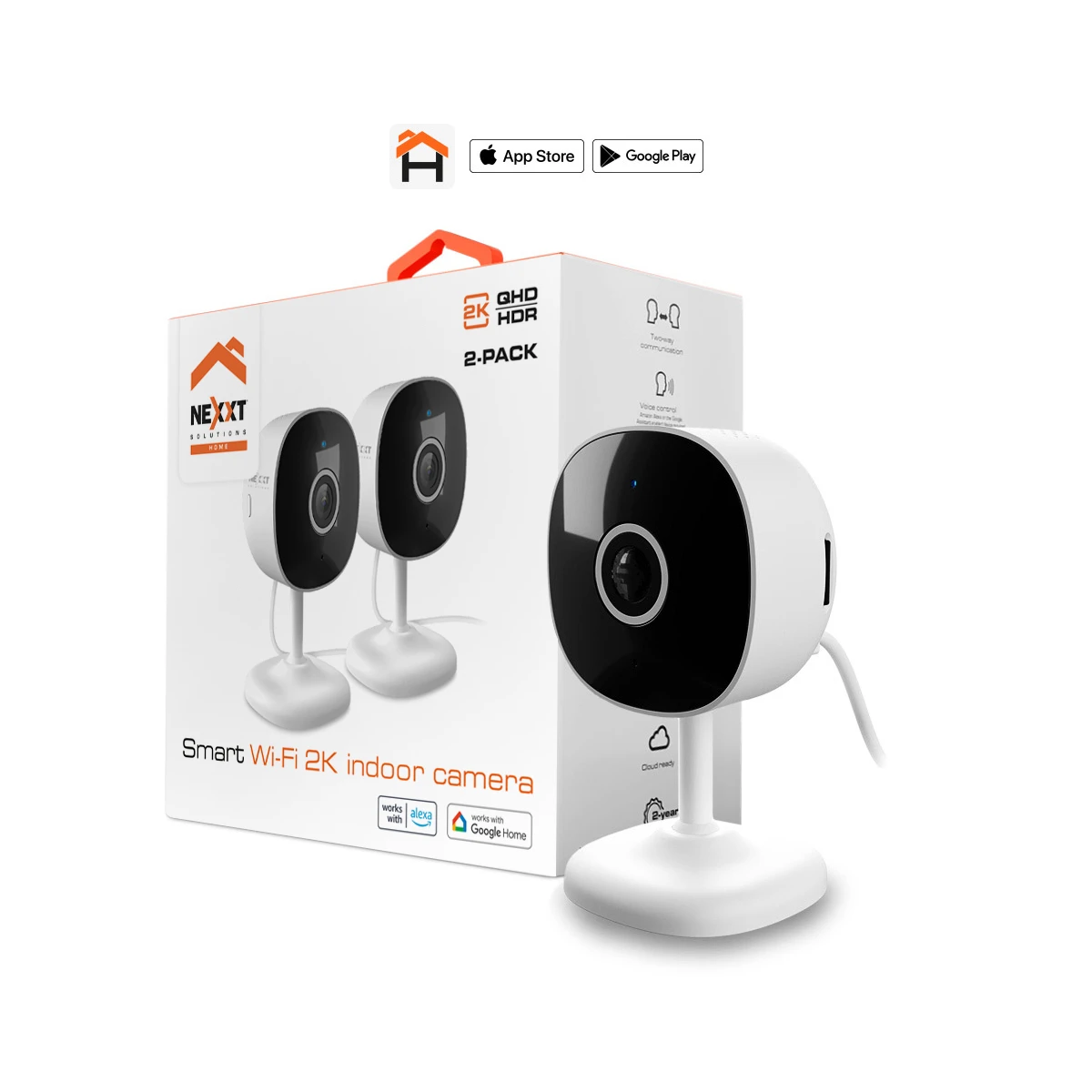 Cámara Inteligente Nexxt/ 2 Pack/ Para Interior/ Blanca