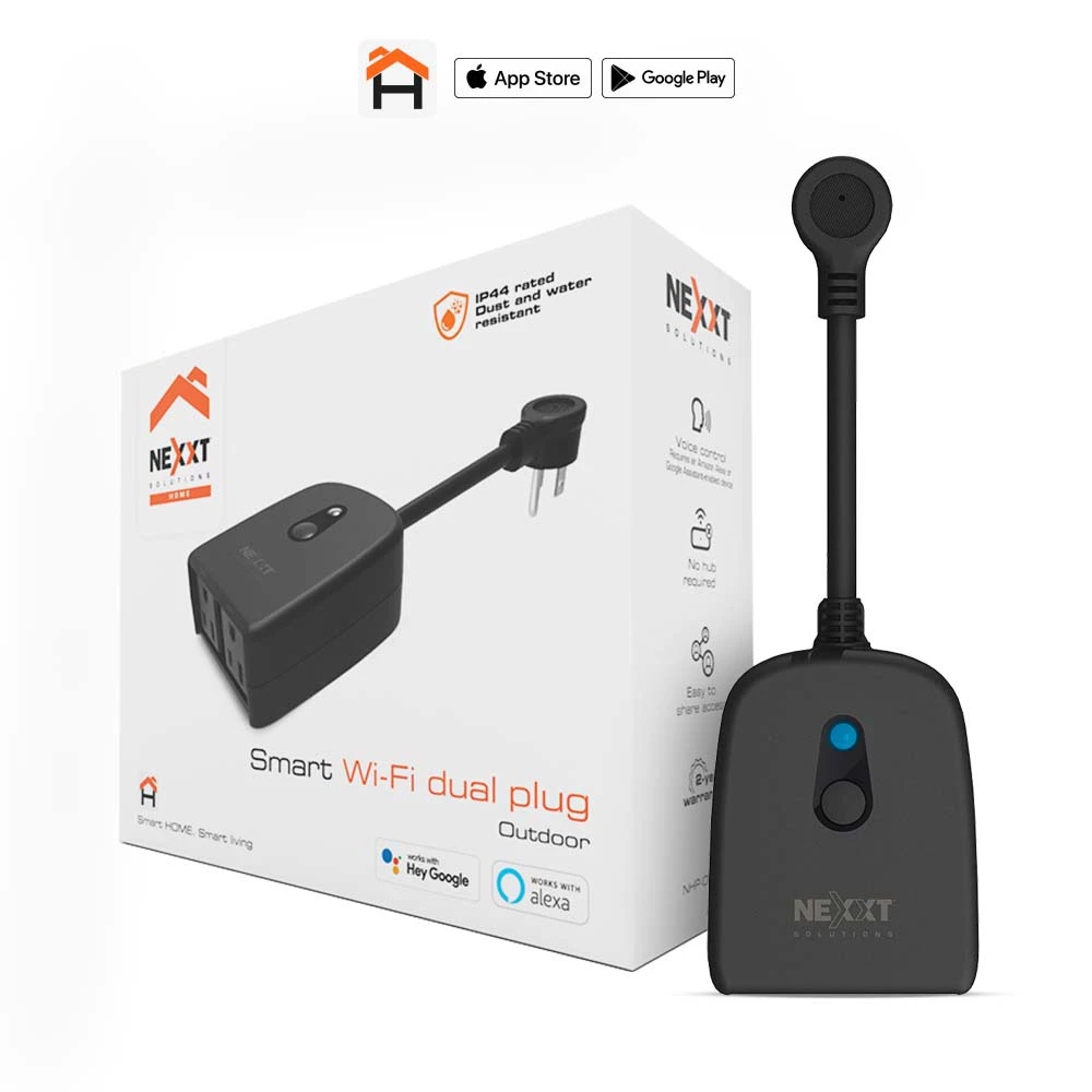 Enchufe Nexxt/ Wi-Fi/ Para Exteriores/ Negro