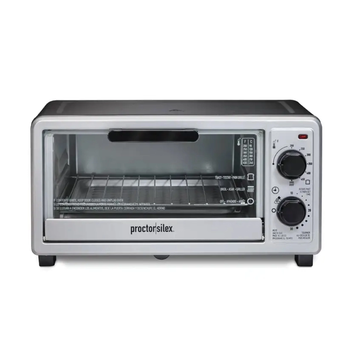 Horno Tostador Proctor Silex/ 4 Rebanadas/ Gris