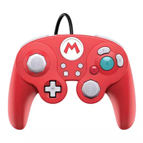 Nintendo Switch Control Alámbrico estilo Gamecube Super Mario Rojo