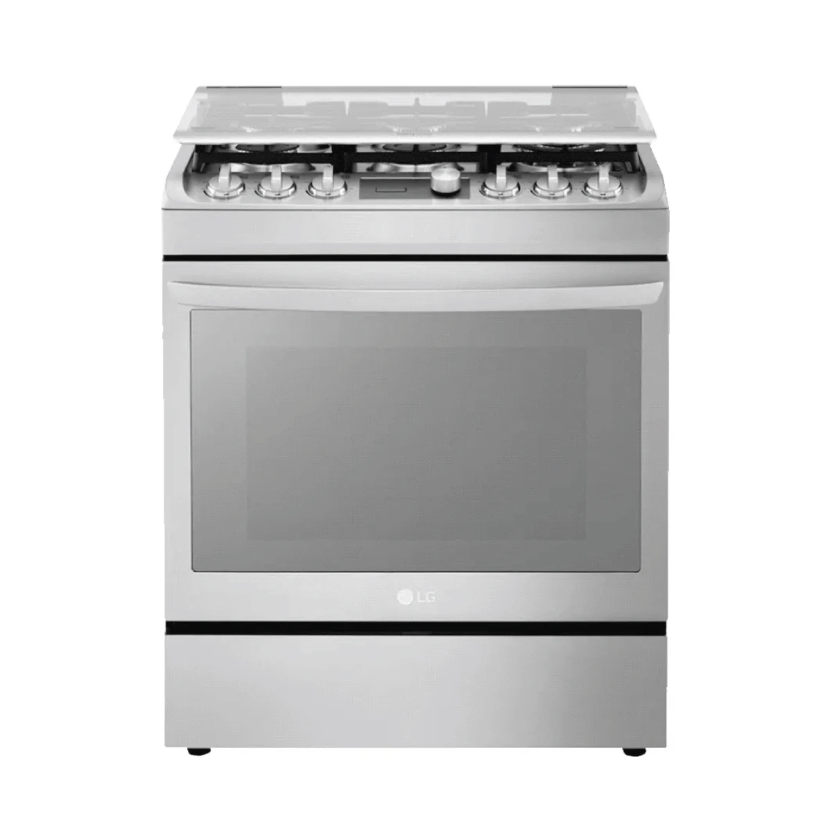 Estufa de Gas LG/ 30"/ Con Tapadera de Vidrio/ Gris
