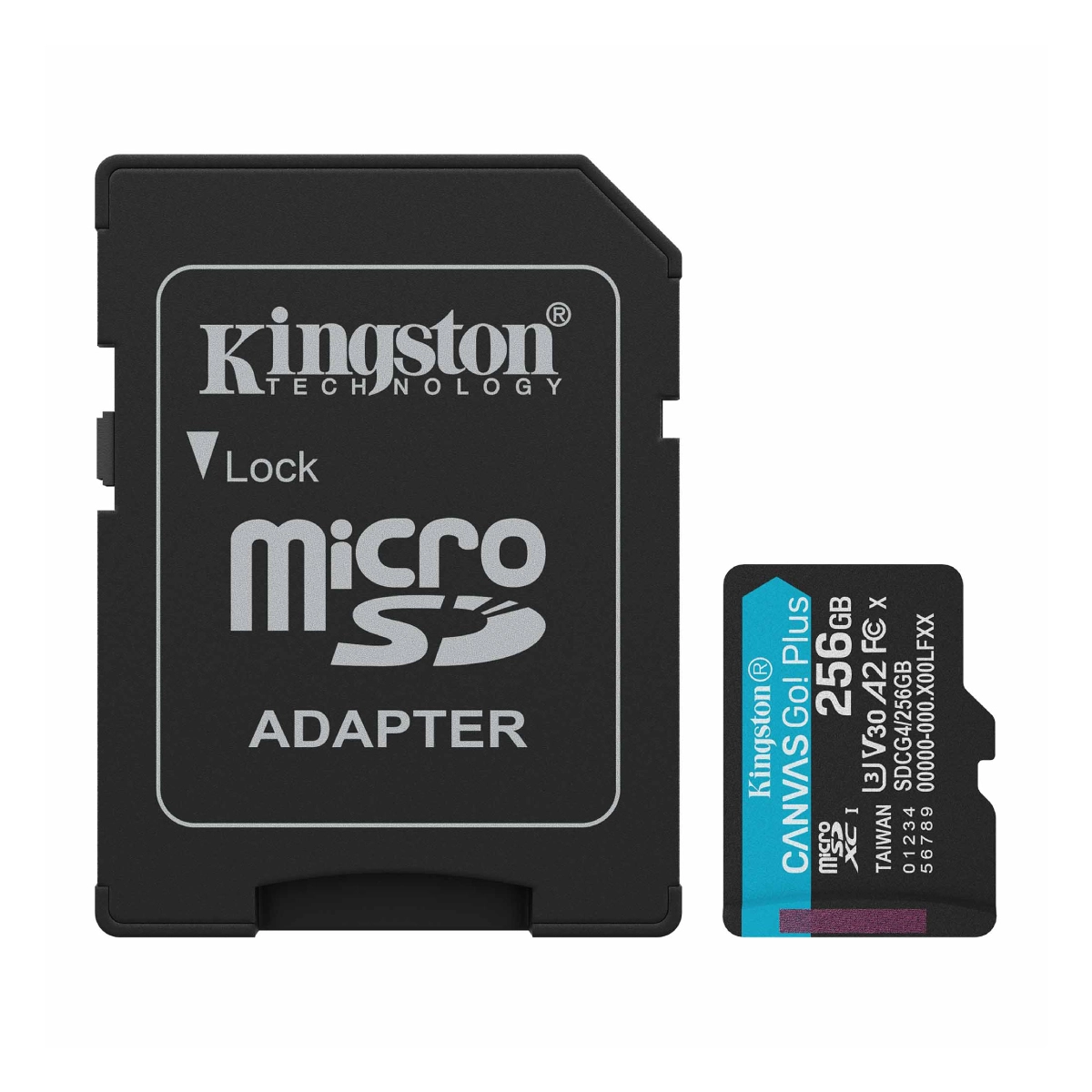 Memoria Kingston Canvas GO!/ MicroSD/ + SD Adapter/ 256GB