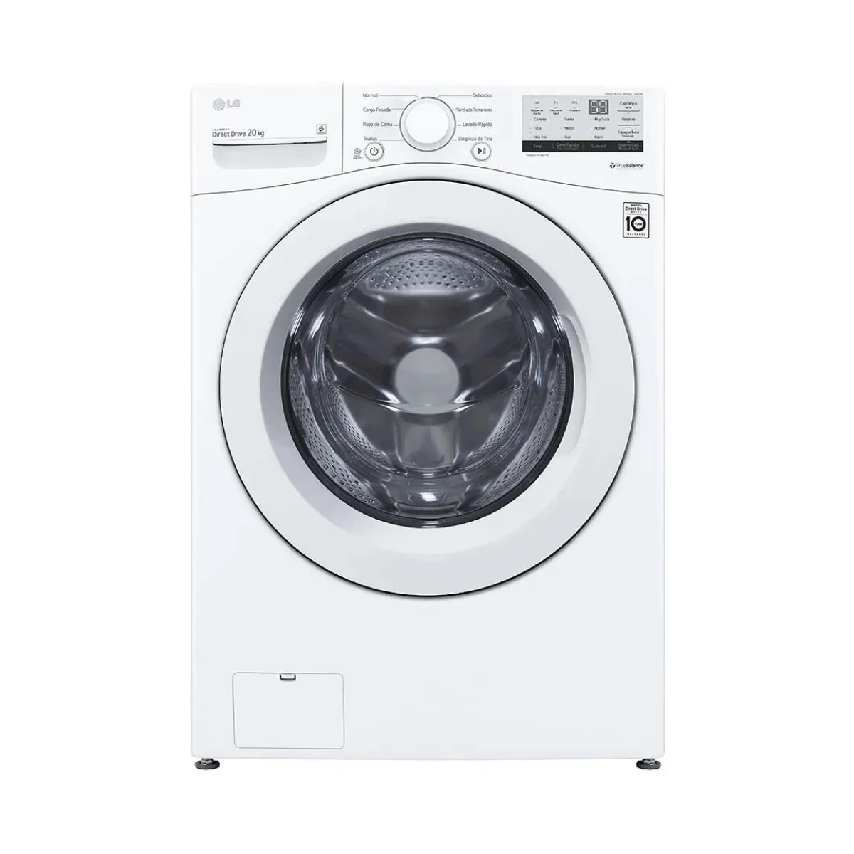 Lavadora LG/ Carga Frontal/ 20 kg/ Inverter DD/ Blanca
